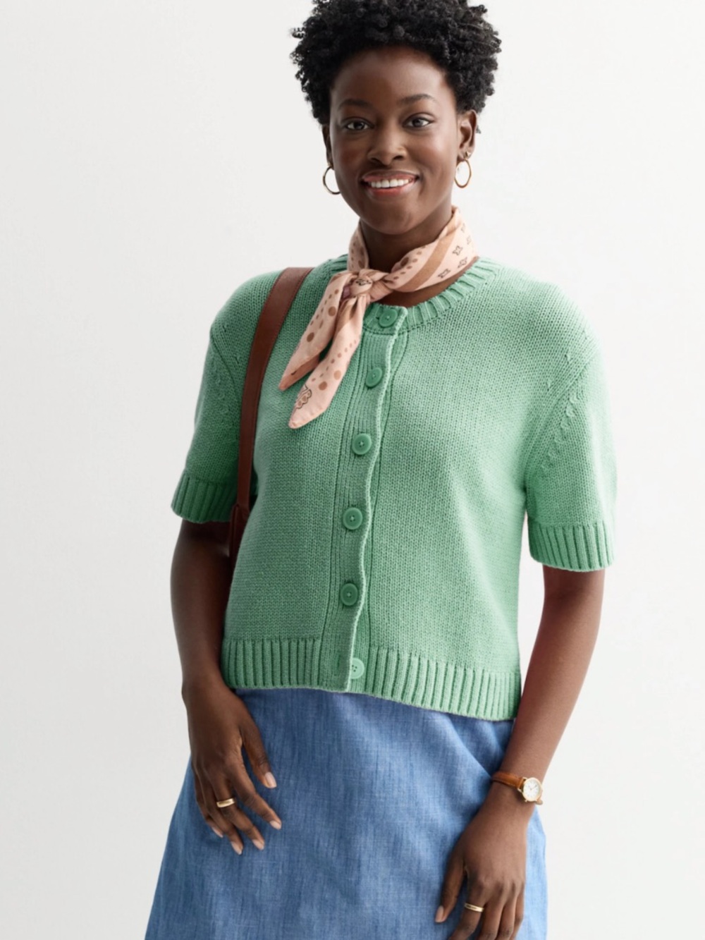Short sleeve cardigan